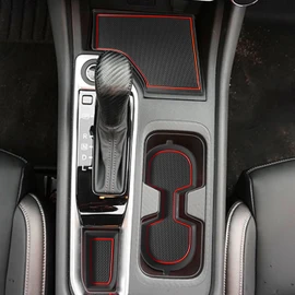 SENSHINE Cup Holder Inserts Coaster for Nissan Sentra Accessories 2025 2024 2023 2020-2022 3D Silicone Cup Holder Coaster Center Console Liners Non-Slip Mats Pad 4pcs Set (Red Trim)