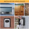 Safe Wall Mounted, Lock Box Outdoor, Key Box with 4