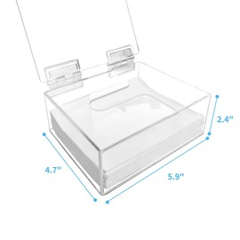 Laundry Detergent Sheets Dispenser, Clear Acrylic Laundry Detergent Sheets Organizer with Lid, for Laundry Room, Fabric Softener Sheets Ball Holder, applicable to earth breeze,sheet laundry club