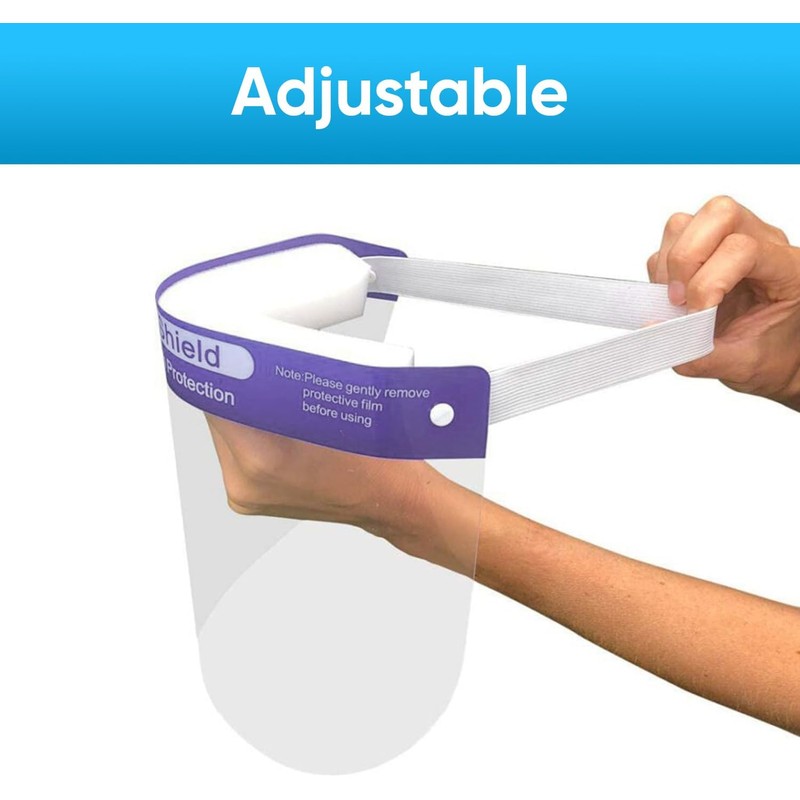 Protector Facial Antivaho Ajustable con Visera Ancha y Protección Completa