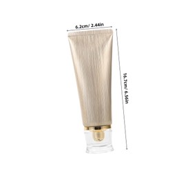 TOVINANNA 4pcs Empty Containers Cosmetic Refill Bottles with Gold Silver Plated Flip Caps Soft Squeeze Lotion Tubes for Travel Skincare Facial Cleanser Sunscreen Hand Dispensers