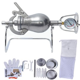 Hand Popcorn Machine, 100ml High Pressure Popcorn Maker, Chinese Traditional Old-Fashioned Pop Corn Machine, Stainless Steel Mini Hand Cannon Food Amplifier