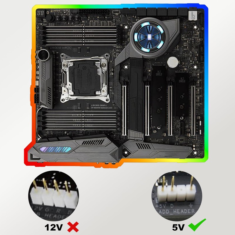 YARCHONN ARGB Extension Cable 5V 3 Pin Addressable RGB Connector