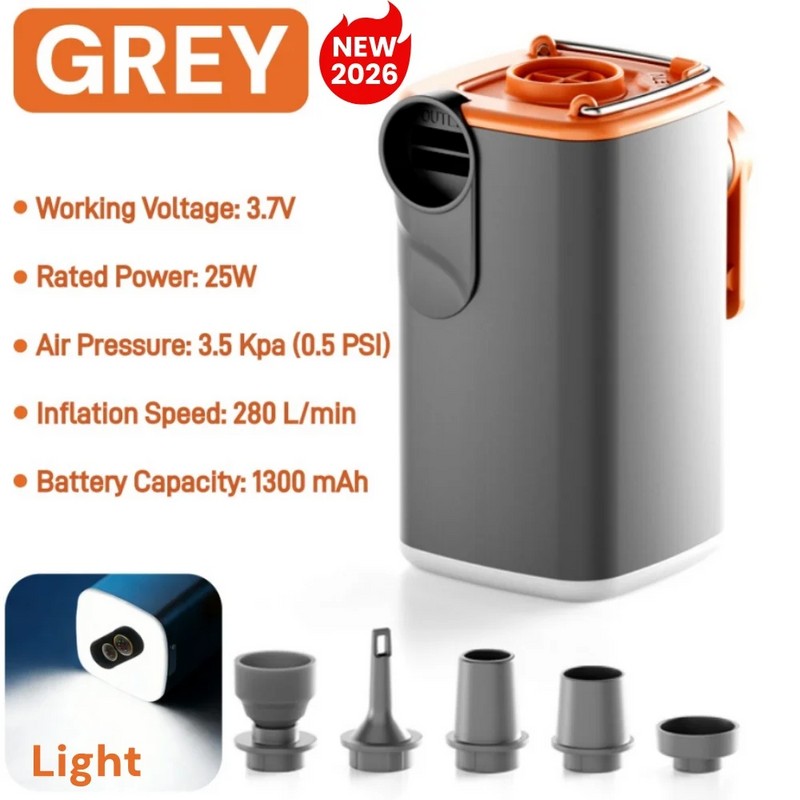 Mini Rechargeable Air Pump for Inflatables – 3-in-1 Inflator, Deflator