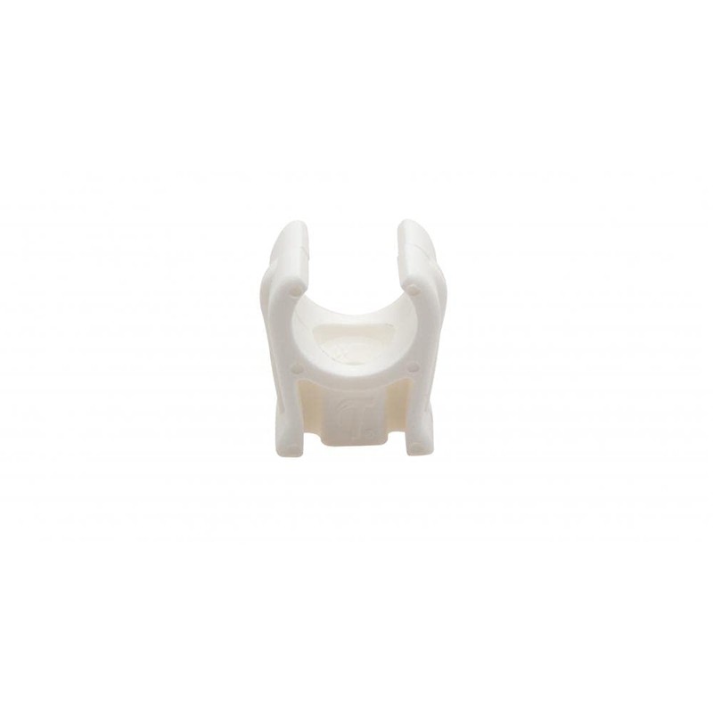 Talon OPS15 Snap-in Open Plastic Pipe Clip, White, 15 mm,