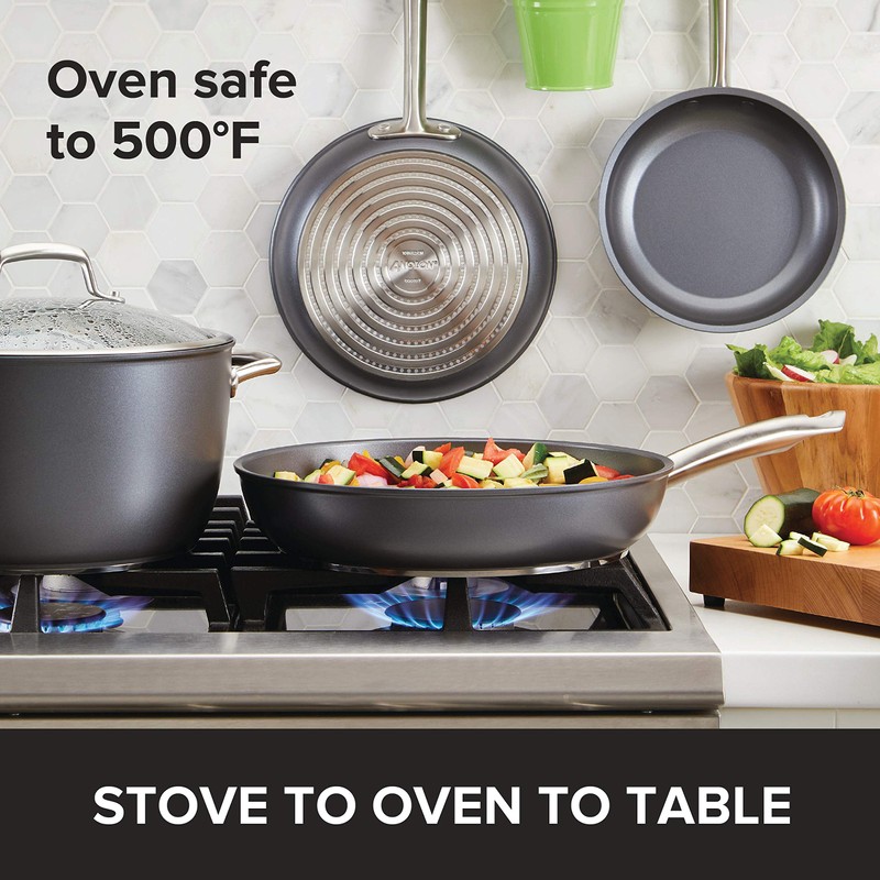 Anolon Accolade Hard Anodized Nonstick Fry Pan/Skillet, 8 Inch, Gray