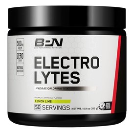 BARE PERFORMANCE NUTRITION BPN Electrolytes Hydration Drink Mix | Sugar Free Electrolyte Powder | 500mg Sodium per Serving | Naturally Sweetened | Lemon Lime, 50 Servings