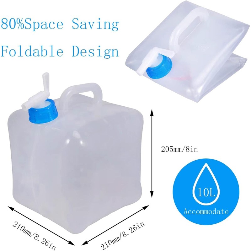 Taasmoog Foldable Water Container with Spigot 10L Large Capacity Foldable