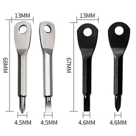 Portable Keychain Screwdriver, Bestgle EDC Outdoors Repair Tool Key Chain Flat Head and Phillips Screwdriver with Keyring (4 Set - 8 Pcs)