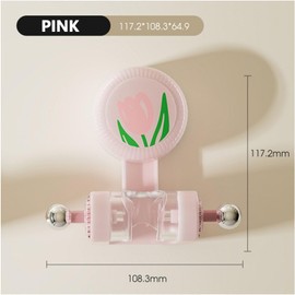 Handheld Shower Head Holder 70° Angles Adjustable,Wall Mount Shower Head Supports,Shower Bracket with Hook,Relocatable,Universal Shower Hose Fits Showerhead Holder (Pink)