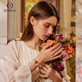 RORIOS Women's Watch, Multifunctional, Simple, Quartz, Commuting to Work or School, Casual, Stylish, Christmas, Unisex, Birthday Gift, gold, Bracelet Type