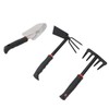 3PCS Garden Tool Set Iron Stainless Steel Five Teeth Rake