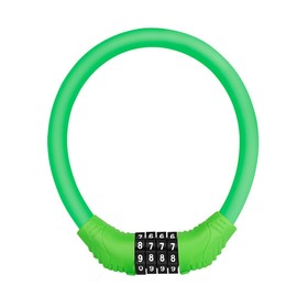 ACECECLE Security Bicycle Lock, 4 Digit Lock, Anti-Theft Lock Made of Thickened Steel Cable, Resettable Password, Road Bike and Mountain Bike Lock (Green)