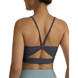 Colorfulkoala Dreamlux - brasier deportivo con tirantes y lazo para mujer, Azul (Blue Ink), XXL