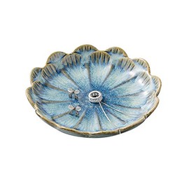KIMRAMIC ring holder,flower shape decorative earring stand ,jewelry tray,key bowl,trinket dish for women birthday gifts,great gifts for friends,flower blue