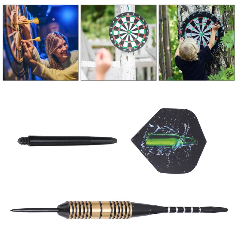 3Pcs Professional Dart Flights Set 26g Steel Tip Darts with