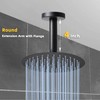 BSTIIU 4 Inch Shower Arm with Flange, Ceiling Mounted Shower