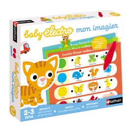 Nathan - Baby Electro Mon Imagier - Discover Shapes and Colors - Electronic Educational Game - 1 Sound and Light Pen Included - For Ages 2+