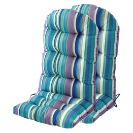FILUXE Chair Pads, Seat/Back Patio Cushions - Waterproof Solid Tufted Pillow, Indoor/Outdoor Pads with Ties, Fade-Resistant & Seasonal All Weather Replacement (Gray, 1)