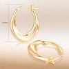 Aretes De Oro 14k Niña Mujer Dama Ovalados Joyería Regalos