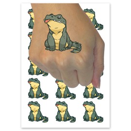 Baby Alligator Crocodile Puppy Cute Temporary Tattoo Water Resistant Fake Body Art Set Collection - 15 2" Tattoos (1 Sheet)