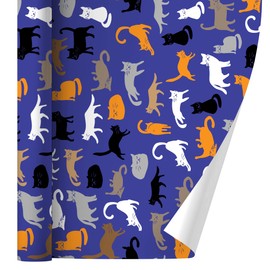 GRAPHICS & MORE Crazy Cat Pattern Gift Wrap Wrapping Paper Rolls
