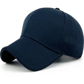 Masktide Full Mesh Baseball Hats for Women Fitted Moisture Wicking Hats for Men Running Fitted Summer Hats for Men Beach Fashionable Running Hats for Men Sports Hats for Men Fitted Navy Blue