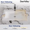 DeerValley 21"x18" Drop-In Bathroom Sink Ceramic Rectangle Vessel Sink with