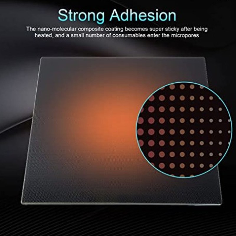 3D Printer Glass Platform 120x120x4mm Microporous Coating Strong Adhesion High