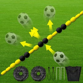 13 FT Single Line Goalkeeper Ball Deflector, Soccer Goalkeeper Training Equipment, Multiple Different Refraction Angles, Enhanced Reaction Time & Ball Control