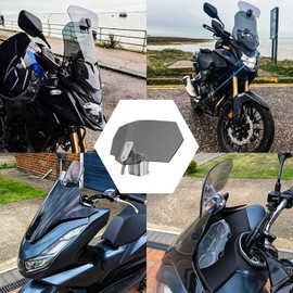 DREAMIZER Motorcycle Windscreens, Universal Motorcycle Windscreen Wind Deflector Compatible with R1200GS F800GT CBR250 CBR600 PCX125 V-Strom 250 650XT GSX-R750 FZ6 Tracer 900 Tiger 800