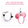Fancheer Mouse Ears Holder for Backpack Bag Beaded Lanyard Keychain