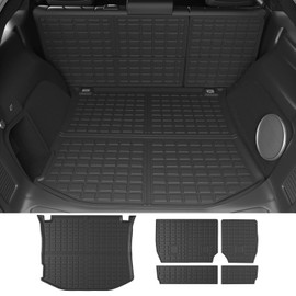 xipoqix Trunk Mat Backrest Mat Compatible with 2011-2021 Jeep Grand Cherokee Cargo Liners Back Seat Protector Replacement for 2011-2021 Jeep Grand Cherokee Accessories (Rear Trunk Mat+Backrest Mat)