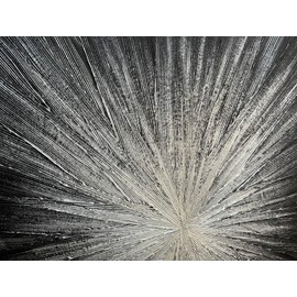 moshinart 24 x 36in Hand-Painted Oil Painting 3D Texture Sense of Space Magic Light Modern Minimalist Colorful Abstract Wall Art, Home Office Wall Decoration Silver