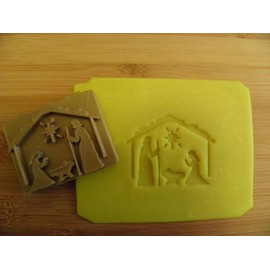 Nativity scene stamp for soap pottery polymer clay and more