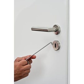 Multipick Lock Pick Opens Almost Any Door with Beard Lock – Universal Opener Key for Beard Lock – 1 Piece in Professional Locksmith Tool Quality – Made in Germany Chrome