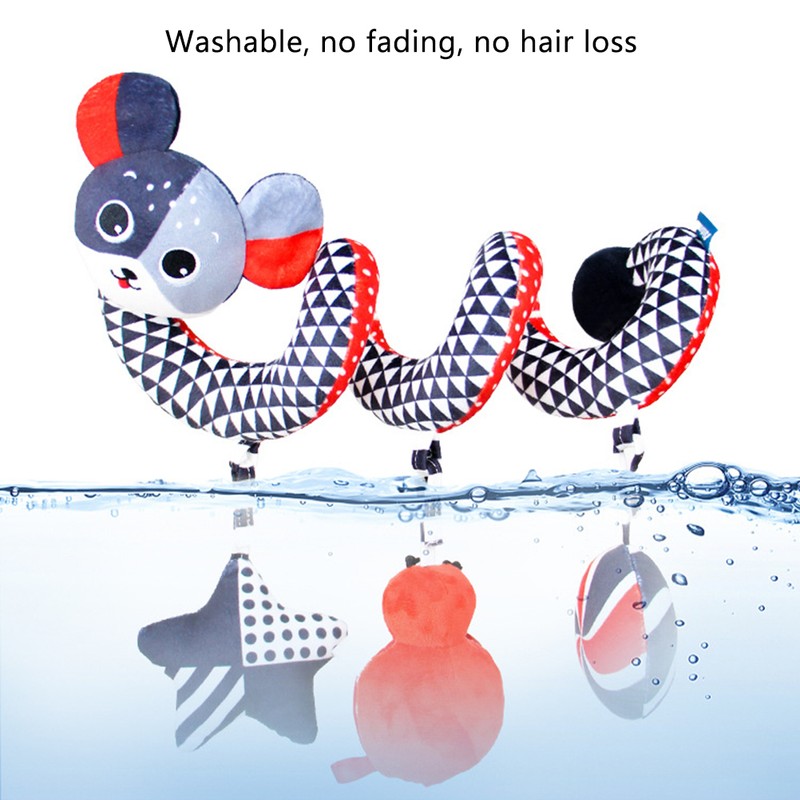 Spiral Activity Hanging Pram Toys for Baby Cartoon Stroller Toy