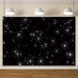 YongFoto Night Sky Stars Backdrop 12x8ft Universe Space Starry Galaxy Stars Photography Background Birthday Wedding Baby Shower Party Banner Decorations Photo Studio Booth Props Portrait Photoshoot