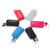 BAKUN Compact Leather Car Key Case, Zipper Key and Card