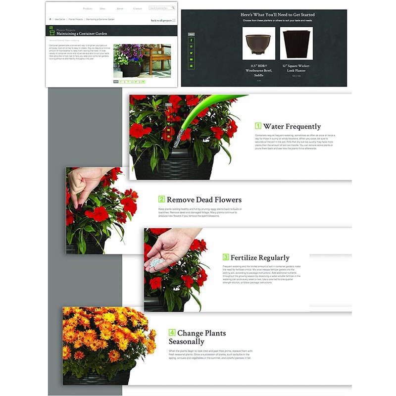 Southern Patio HDR 046851 16 inches Square Rustic Plastic, Indoor,