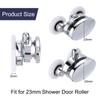 sourcing map 4 Pcs Shower Door Rollers, 23mm Dia ABS