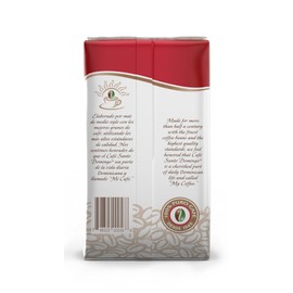 Café Santo Domingo, 8 oz Bag, Ground Coffee, Medium Roast - Product from the Dominican Republic (Pack of 4)
