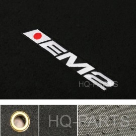HQ-PARTS FITS CIVIC 01-05 OR 02-05 SI BLACK CARPET NYLON FLOOR MATS STITCHED LOGO