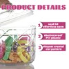 JynJyn 2-Pack Scrunchies Holder, 30oz Q-tip Holder, Plastic Bathroom Canisters,