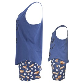 Unique Baby- Conjunto de traje corto para mujer a juego Mommy and Me con el texto" I LoVE You SMORE" estampado (XL adulta, Smores)