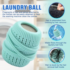 18PCS Pet Hair Remover for Laundry,Reusable Dog & Cat Hair Remover for Laundry Effectively Laundry Pet Hair Catcher for Clothes and Bedding,Suitable for lint Catcher for Washing Machine (Blue)