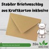 Scratch Card Bear to Write Yourself with Kraft Cardboard Envelope,