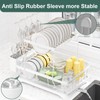 LIYI Dish Drying Rack,Large Dish Rack for Kitchen Counter,2-Tier Dish
