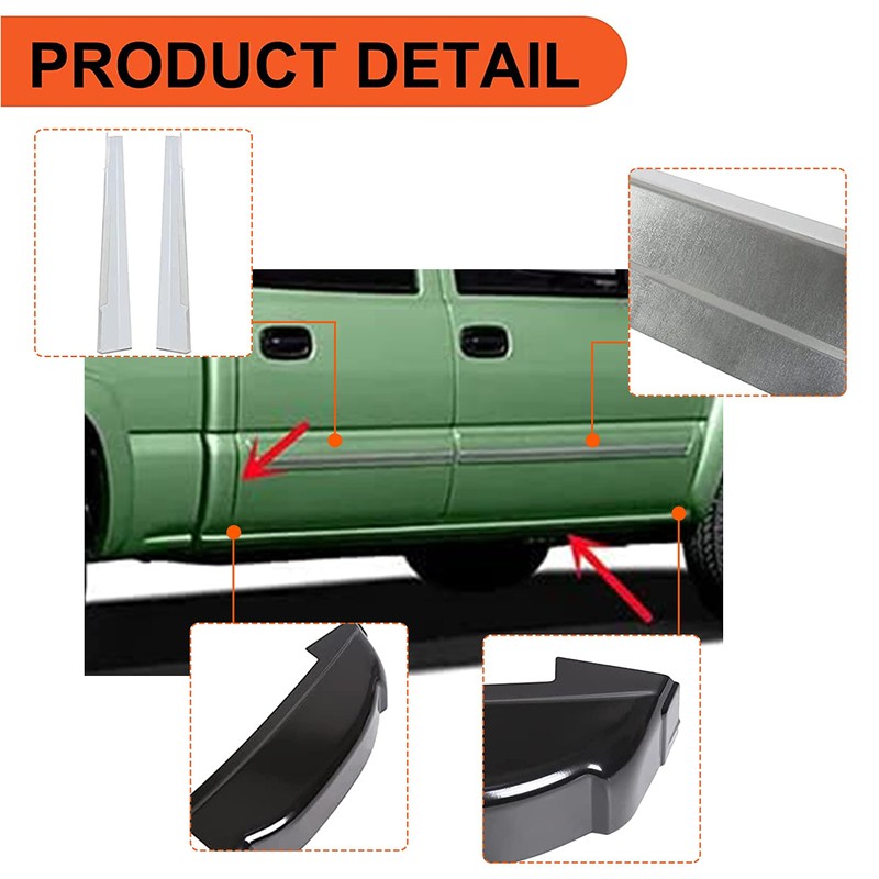 ECOTRIC Outer Rocker Panels & Cab Corners Compatible with 1999-2007