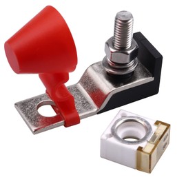 VOZINMOST 200A Battery Fuse+MRBF Terminal Fuse Block,Single Stud-Max Voltage 58V for Car Marine Boat RV